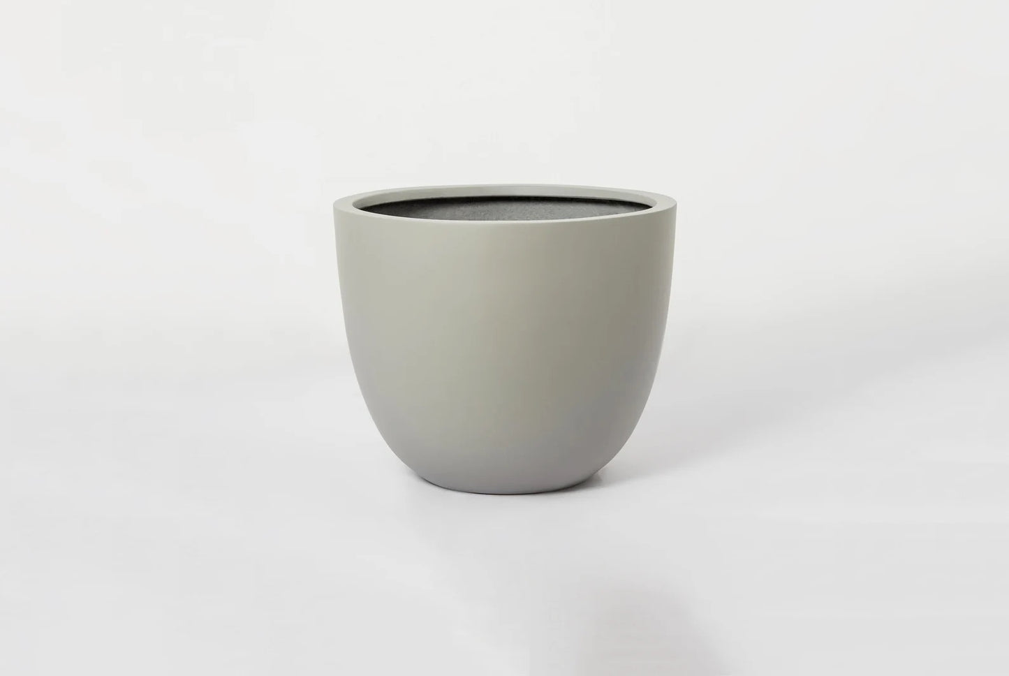 Indoor/Outdoor Large Nordic Minimalist Fiberstone Lightweight Round Planter Pot - 17, 14, 11 inch Matte Finish - Suitable for Ficus Alii