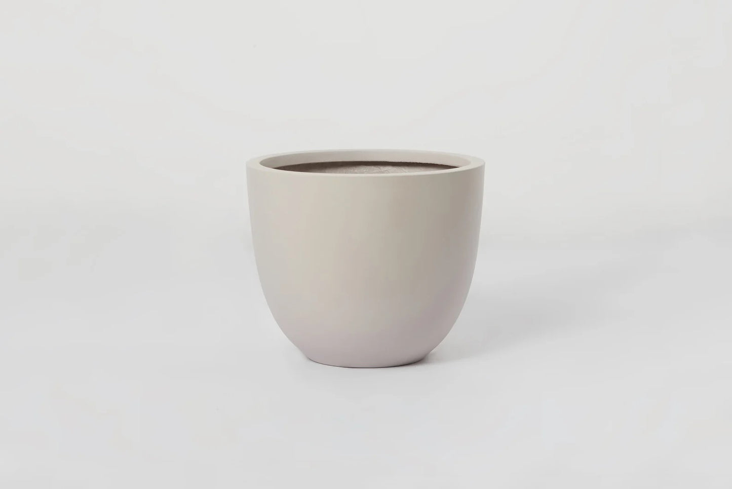 Indoor/Outdoor Large Nordic Minimalist Fiberstone Lightweight Round Planter Pot - 17, 14, 11 inch Matte Finish - Suitable for Ficus Alii