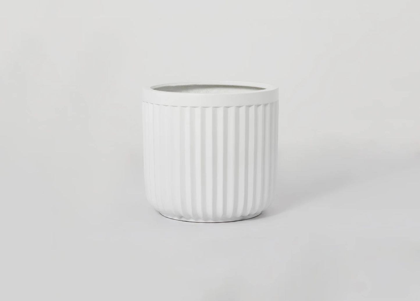 Indoor/Outdoor Large Nordic Minimalist Fiberstone Lightweight Round Planter Pot - 16, 13, 11 inch Matte Finish - Suitable for Monstera