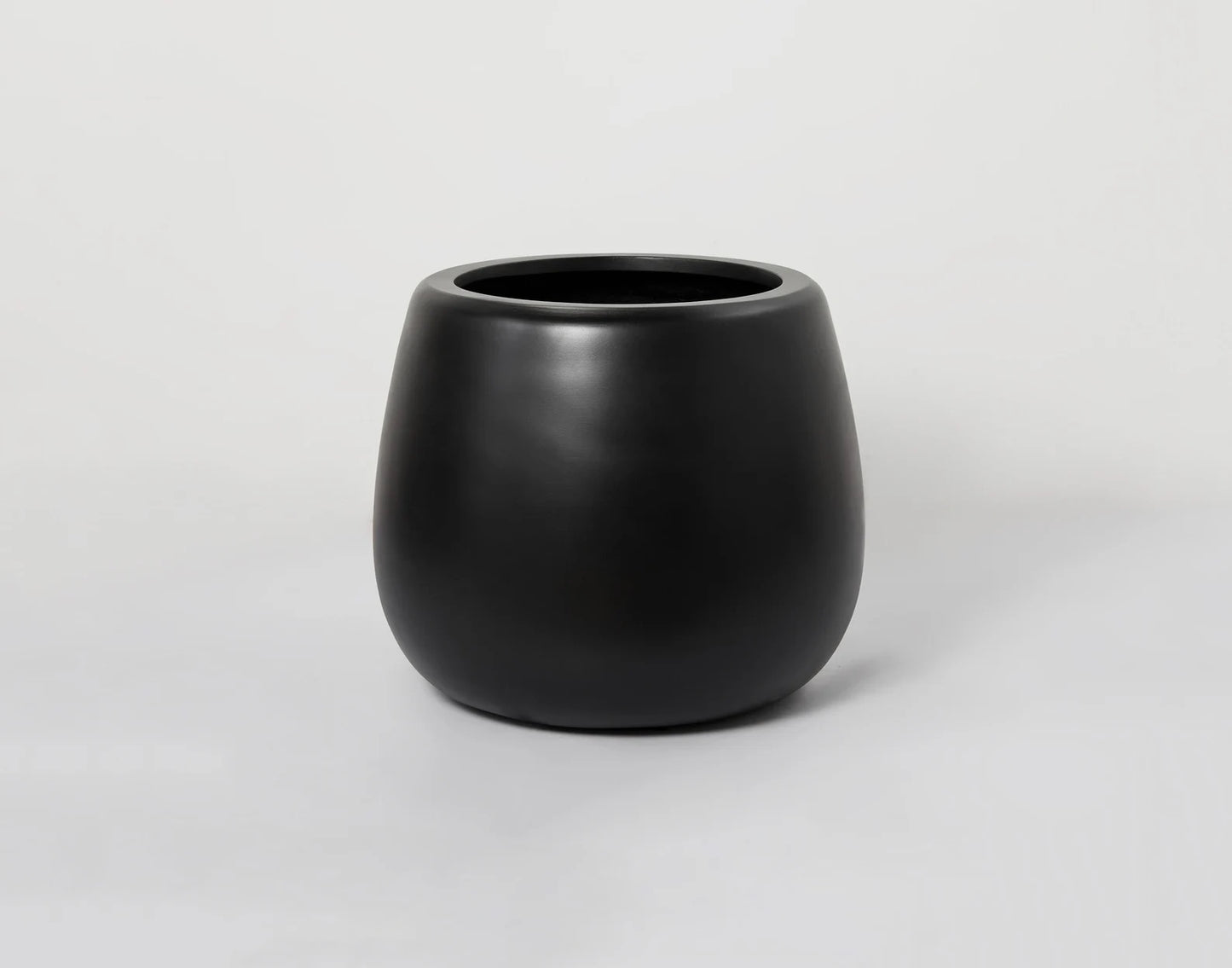 Indoor/Outdoor Large Nordic Minimalist Fiberstone Lightweight Round Planter Pot - 16,14,9 inch Matte Finish - Suitable for Ficus Fiddle Fig